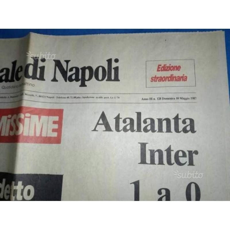 Quotidiano Il Giornale di Napoli 10 5 1987